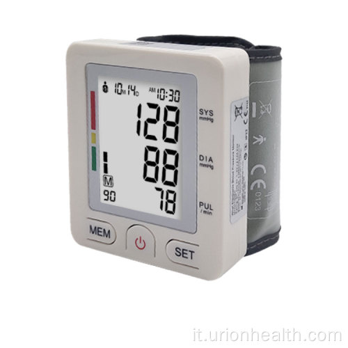 Monitor per la pressione sanguigna da polso approvato dalla FDA CE